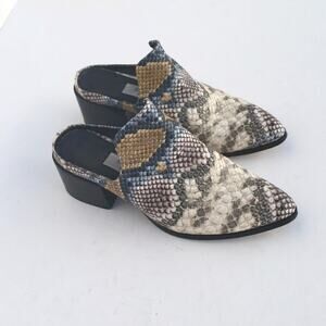 Steven By Steve Madden Multicolor Snakeskin Mules